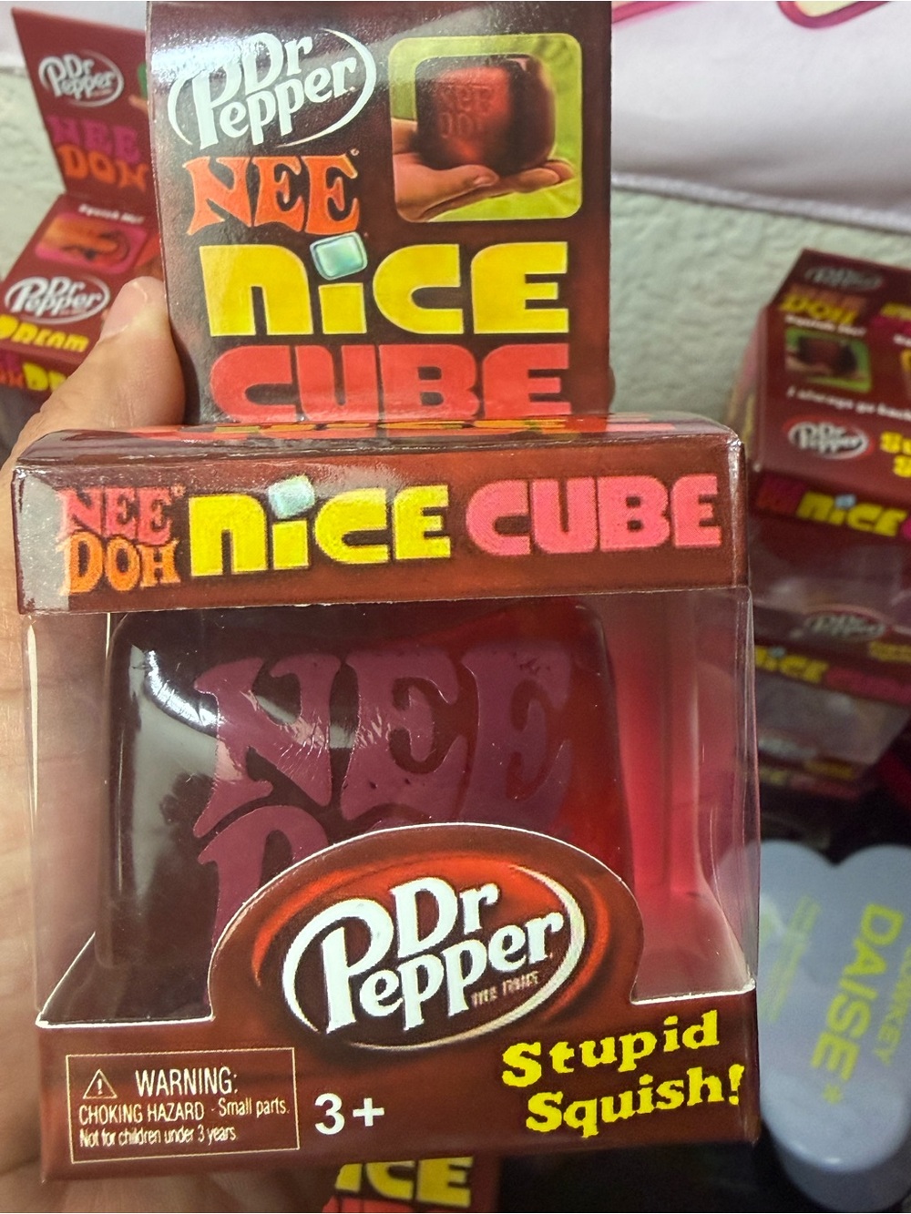 Dr Pepper NeeDoh Nice Cube - Red Squishy Stress Toy